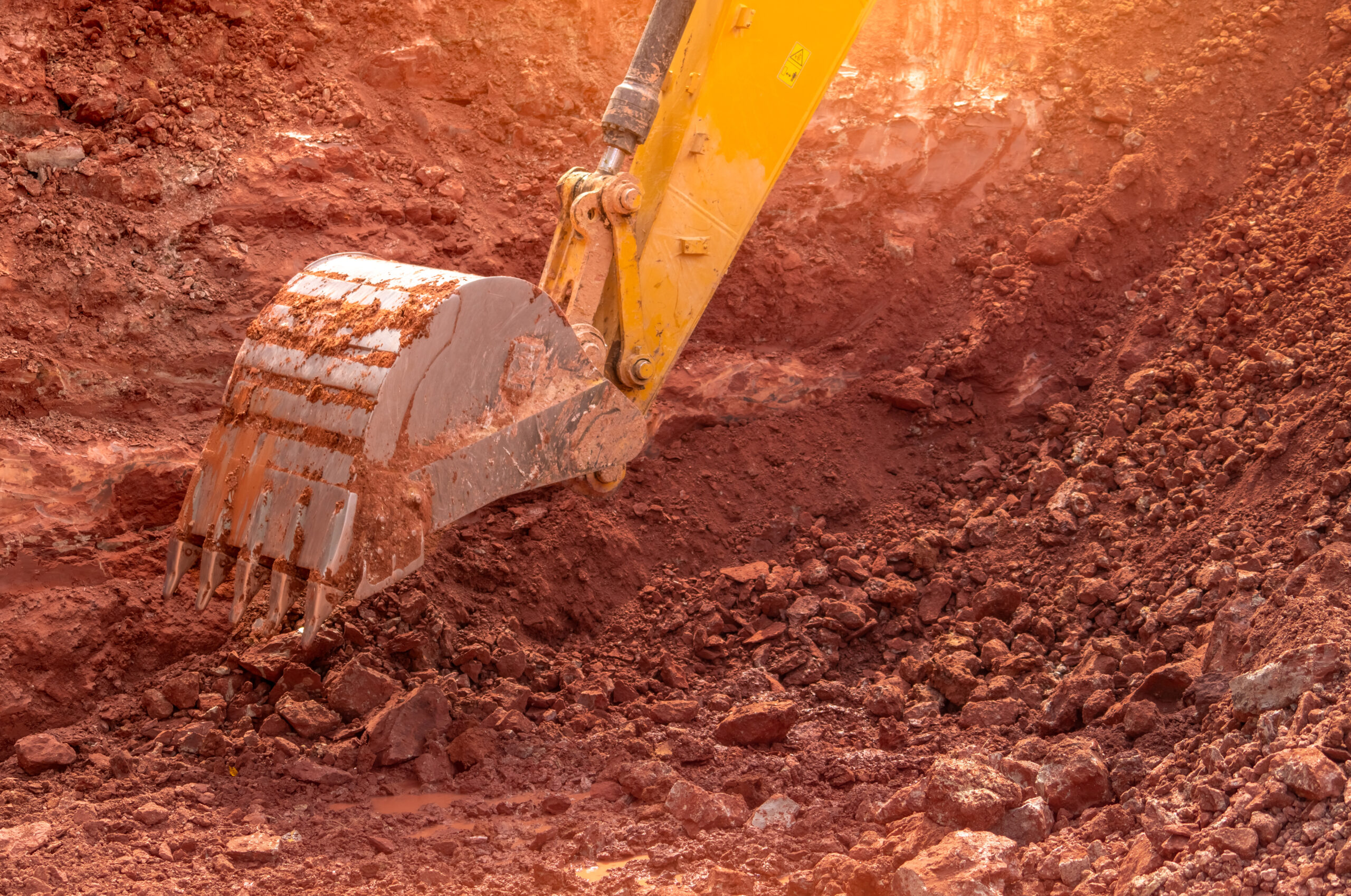 Backhoe Conducting Excavation